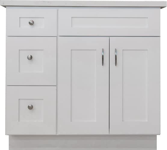 Front of a White Vanity